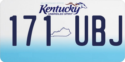 KY license plate 171UBJ