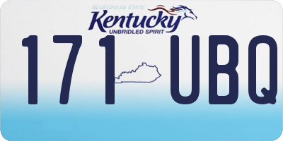 KY license plate 171UBQ