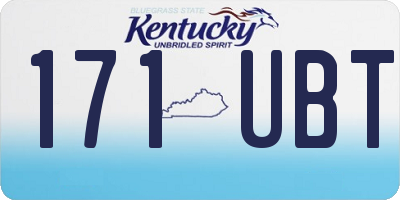 KY license plate 171UBT