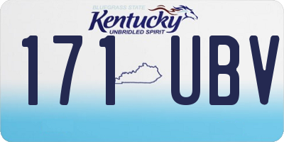 KY license plate 171UBV