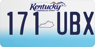 KY license plate 171UBX