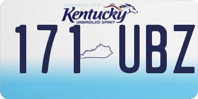 KY license plate 171UBZ
