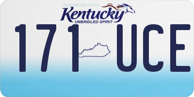 KY license plate 171UCE