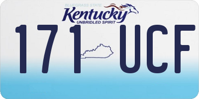KY license plate 171UCF