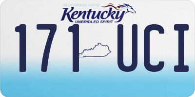 KY license plate 171UCI