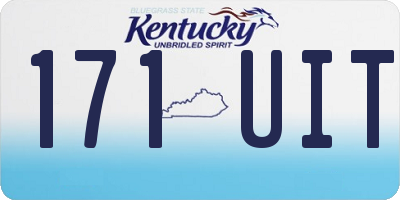 KY license plate 171UIT