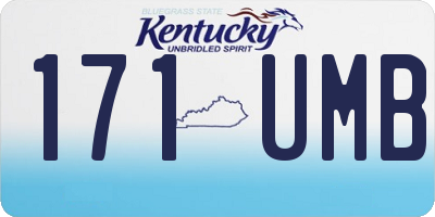 KY license plate 171UMB