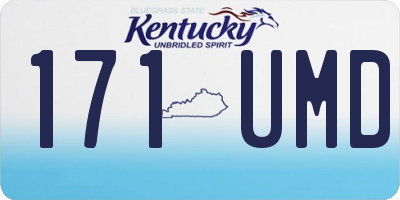 KY license plate 171UMD
