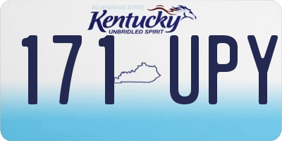 KY license plate 171UPY