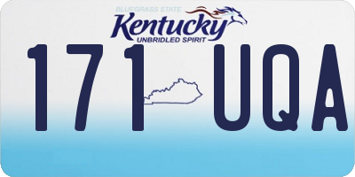 KY license plate 171UQA