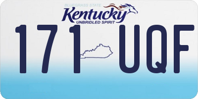 KY license plate 171UQF