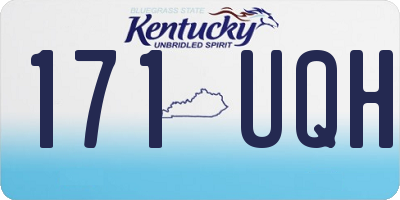 KY license plate 171UQH