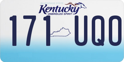 KY license plate 171UQO