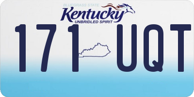 KY license plate 171UQT