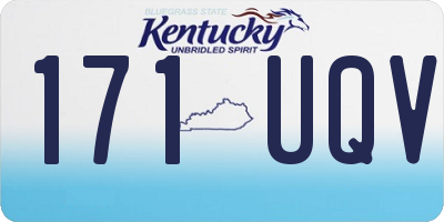 KY license plate 171UQV