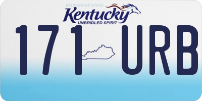KY license plate 171URB