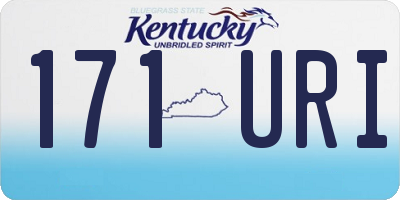 KY license plate 171URI