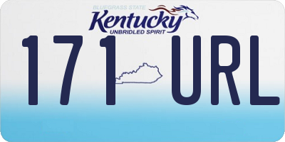 KY license plate 171URL