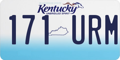 KY license plate 171URM