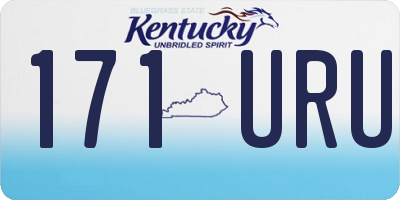 KY license plate 171URU