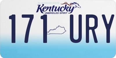 KY license plate 171URY