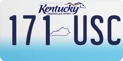 KY license plate 171USC