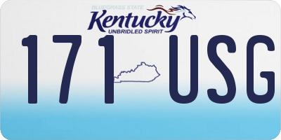KY license plate 171USG