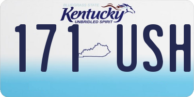 KY license plate 171USH