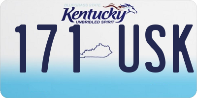 KY license plate 171USK