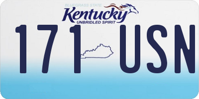 KY license plate 171USN