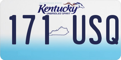 KY license plate 171USQ