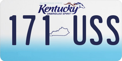 KY license plate 171USS