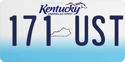 KY license plate 171UST