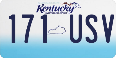 KY license plate 171USV