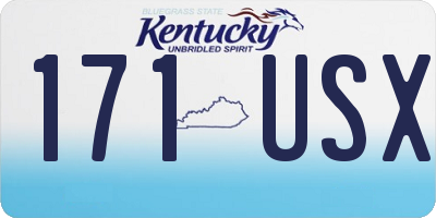 KY license plate 171USX