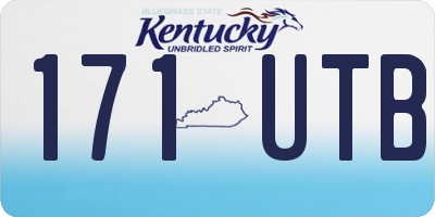 KY license plate 171UTB