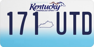 KY license plate 171UTD