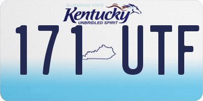 KY license plate 171UTF