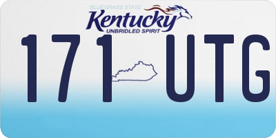 KY license plate 171UTG