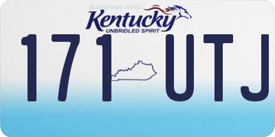 KY license plate 171UTJ