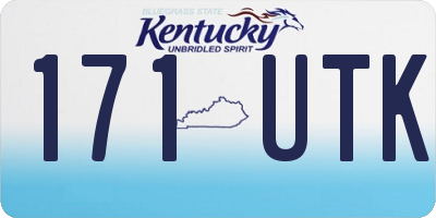 KY license plate 171UTK