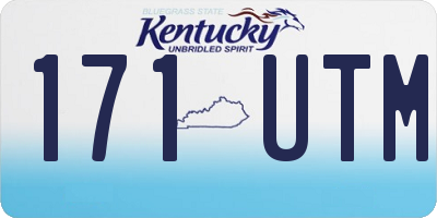 KY license plate 171UTM