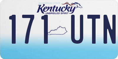 KY license plate 171UTN