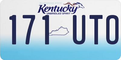 KY license plate 171UTO