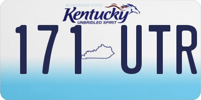 KY license plate 171UTR