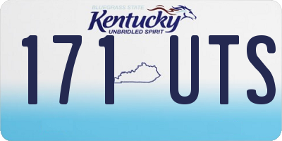 KY license plate 171UTS