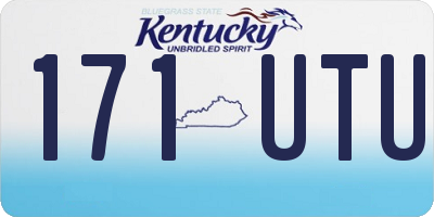 KY license plate 171UTU