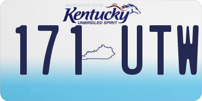 KY license plate 171UTW