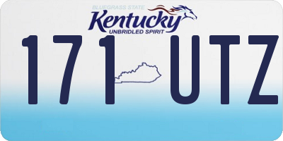 KY license plate 171UTZ