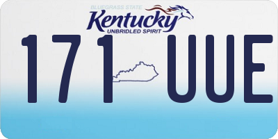 KY license plate 171UUE